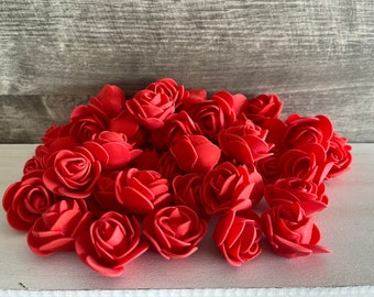 144x Mini Foam Rose Flower DIY Craft Hair Accessory Wedding Bouquet Favors 