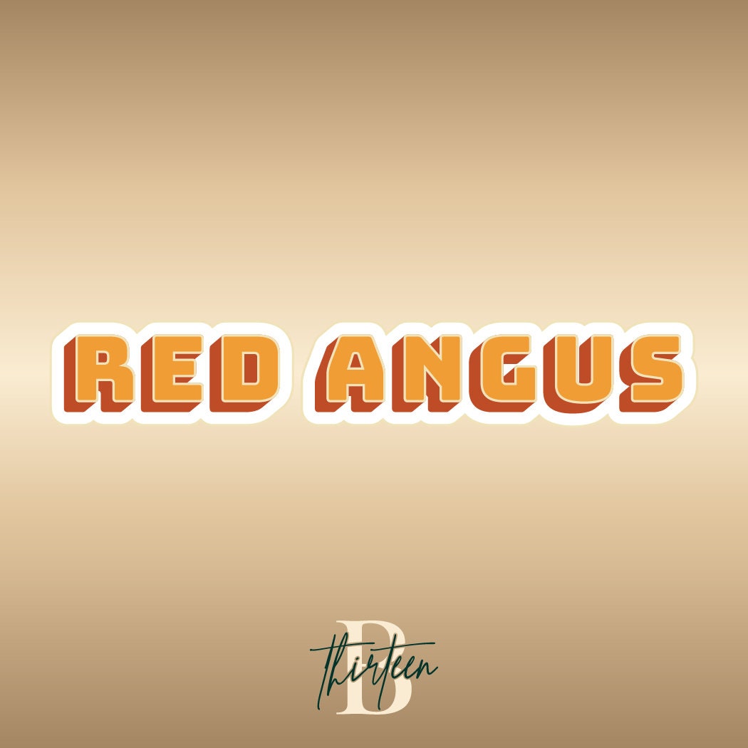 Red Angus Sticker - Etsy