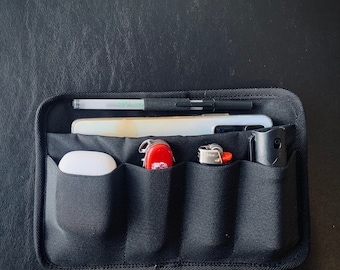 Paneelorganizer met klittenband type 1, EDC-pocketorganizer EDC-etui EDC-portemonnee