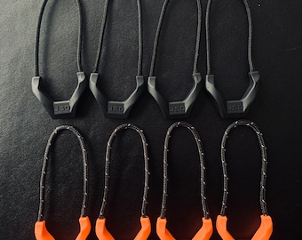 Set of 8 cord U Zipper Pull, Backpack & Bag Zip Climbing, Adventurer, Key Ring Keychain Accessory