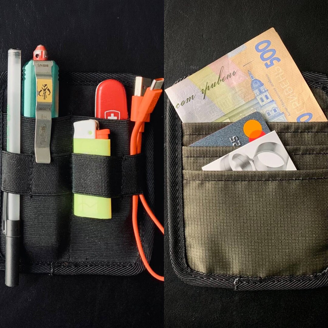 Set of 2 Velcro Organizers EDC Pocket Organizer EDC Pouch EDC Etsy
