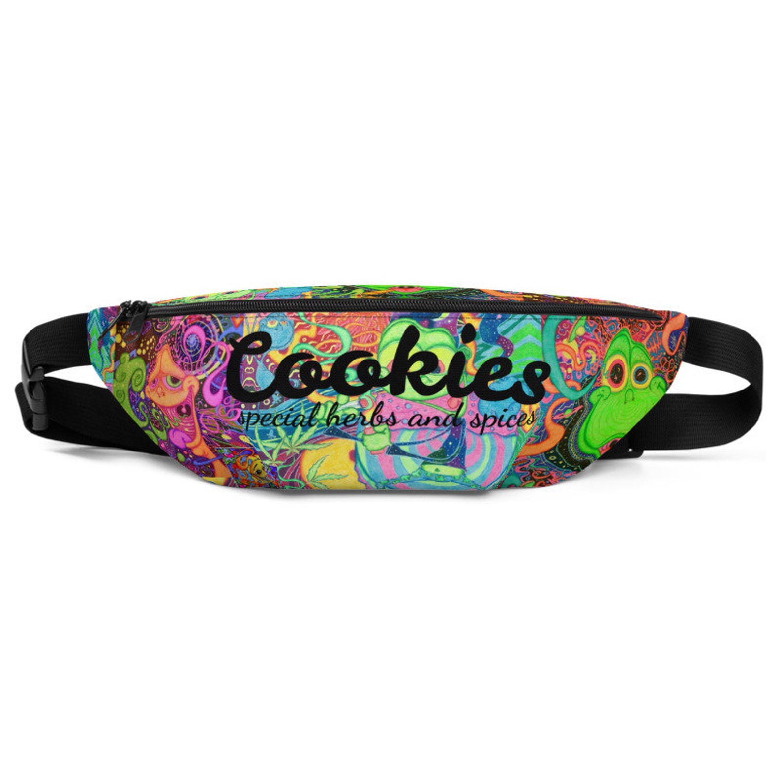 Psychedelic Cookies Fanny Pack Stoner 420 Bag Cookies Etsy