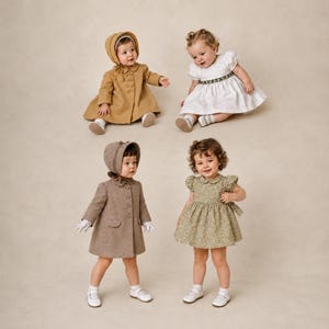 Simplicity 4799 Vintage 1940s Toddler Dress Coat Bonnet Pattern (No Instructions)