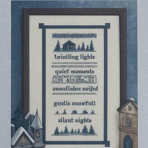 Christmas Sampler Cross Stitch Pattern Vintage 1990s Winter Solace (OOP)