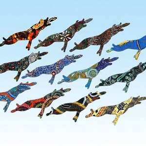 Blue Heeler Fabric Appliqué, Australian Cattle Dog, Quilting Shapes, Set of 12