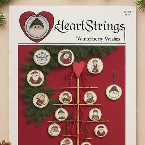 Winterberry Wishes Vintage Cross Stitch Pattern: Christmas Ornaments (Physical Pattern)