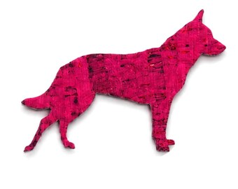 Eco-Friendly Red Cork Heeler Applique Die Cuts: Australian Cattle Dog Craft Designs