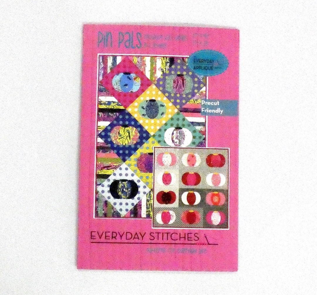 PIN CUSHION QUILT Pattern Appliqué Designs. Fabric Scrap, Fat Quarters