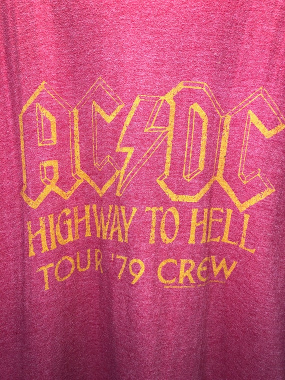 AC/DC 1979 Tour “Highway To Hell” Crew Shirt Men’… - image 2
