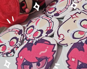 Heart Badge Glitter | Hazbin Hotel Café
