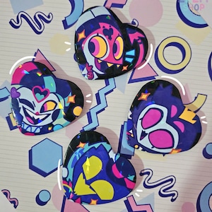 SISTA CHANSEN / Helluva Boss: Holografiska hjärtmärken | Knappar