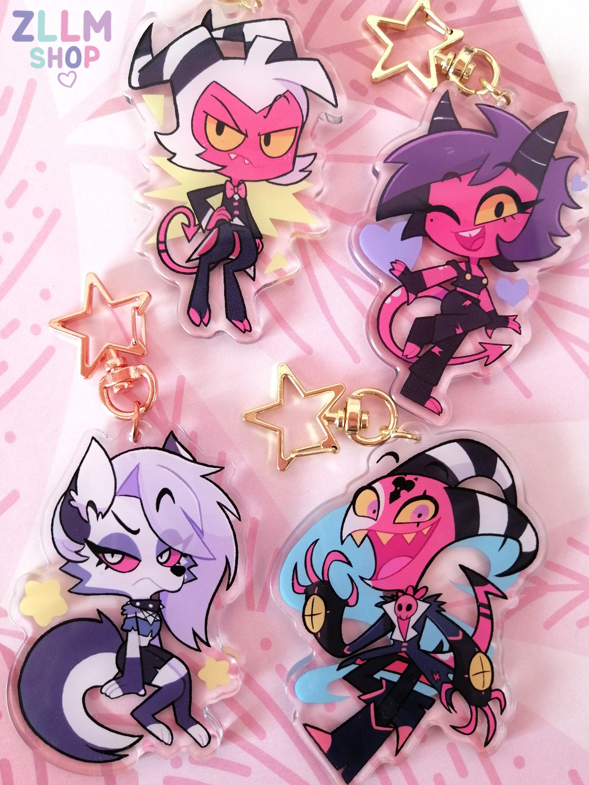 Helluva Boss: Blitzo Moxxie Millie & Loona / Acrylic Charm - Etsy México