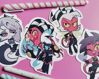 LAST CHANCE | Helluva Boss: Blitzo, Moxxie, Millie & Loona | Stickers Vinyl