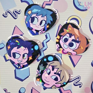 Scott Pilgrim: Holographic Heart Badges|Buttons