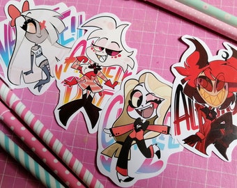 LAST CHANCE | Hazbin Hotel: Vaggie, Angel Dust, Alastor & Charlie | Stickers