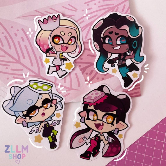 Splatoon Stickers Vinyl Etsy