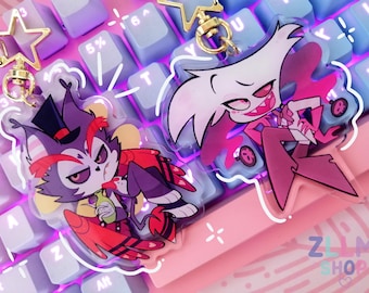 PRE-ORDER | Hazbin Hotel: Husk & Angel Dust | Acrylic Charm