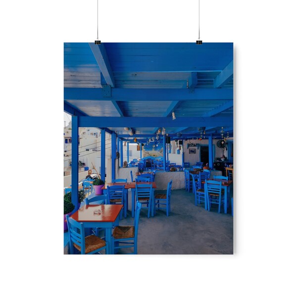 Greek Taverna Poster Etsy