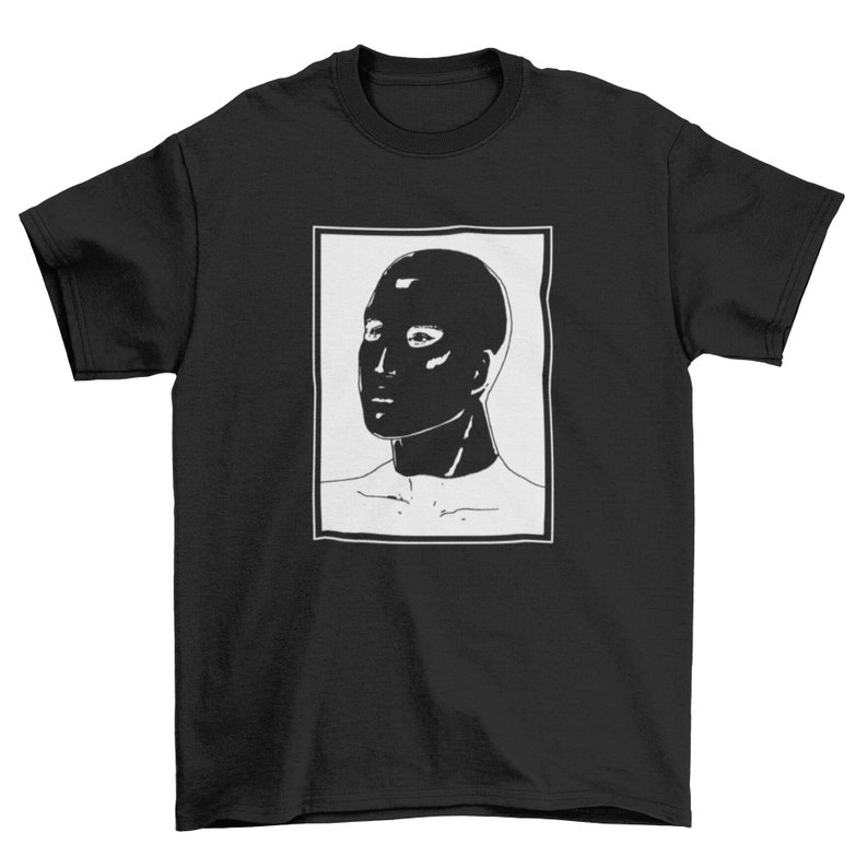 fetish gimp mask, alternative erotic print, graphic tees 