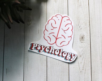 Psychology Brain Sticker – College Major, Laptop Decal
