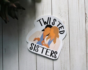 Yang and Grey Twisted Sisters Sticker, Greys Anatomy Sticker, Laptop/ Water Bottle Sticker, Netflix Show