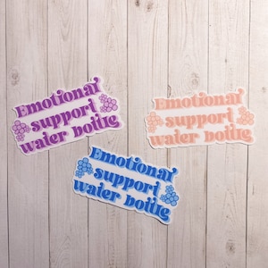 Adesivo de garrafa de água de suporte emocional - Adesivo à prova d'água - Adesivo para laptop - Adesivo de hidroflasco - Adesivo de saúde emocional