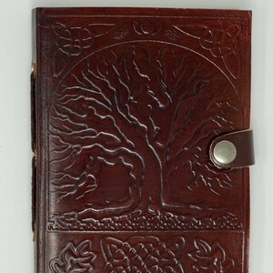 Cuaderno con tapa de cuero "Árbol de la Vida", vintage: diario, cuaderno de dibujo, cuaderno de bocetos, libro de recetas, cuaderno de ideas, libreta, cuaderno de cuero.