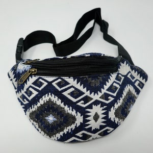 Gürteltasche aus Baumwolle mit 3 Reißverschlussfächern, Bauchtasche, Umhängetasche, Schultertasche, Hip Bag, Fanny Pack, Side Bag, Bum Bag