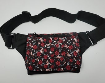 Belt bag with 4 zipped compartments, waist bag, side bag, fanny pack, shoulder bag, travel bag, mobile phone bag, work bag