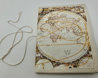 Notebook "World map". Diary, travel diary, dream diary, drawing book, sketchbook, coloring book, guest book, recipe book, notebook