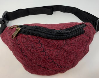 3 Zipper Cotton Waist Bag Waist Bag Shoulder Bag Fanny Pack Crossbody Bag Travel Bag Party Bag