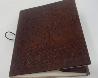 Libreta encuadernada en piel "Árbol de la Vida". Diario, cuaderno de bocetos, diario de sueños, libro de ideas, cuaderno, libro de piel, vintage