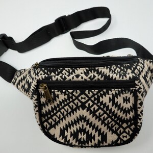 Gürteltasche aus Baumwolle mit 3 Reißverschlussfächern, Bauchtasche, Umhängetasche, Schultertasche, Hip Bag, Fanny Pack, Side Bag, Bum Bag