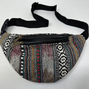 Gürteltasche, Schultertasche, Umhängetasche, Bauchtasche, Reisetasche, Partytasche, Handtasche, Crossbody-Tasche aus Baumwolle mit 3 Fächern