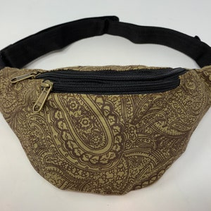 Gürteltasche aus Baumwolle mit 3 Reißverschlüssen, Hüfttasche, Schultertasche, Bauchtasche, Umhängetasche, Reisetasche, Partytasche