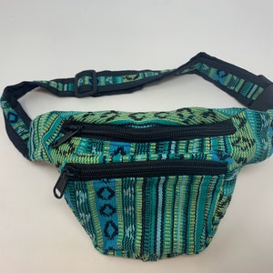Gürteltasche aus Baumwolle mit 3 Reißverschlussfächern, Bauchtasche, Umhängetasche, Schultertasche, Hip Bag, Fanny Pack, Side Bag, Bum Bag