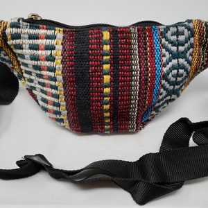 Gürteltasche aus Baumwolle mit 3 Reißverschluss-Fächern, Bauchtasche, Umhängetasche, Schultertasche, Seitentasche, Reisetasche, Partytasche, Handytasche, Schlüsseltasche, Fahrradtasche, Wandertasche