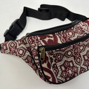 Gürteltasche aus Baumwolle mit 3 Fächern, Brusttasche, Bauchtasche, Umhängetasche, Schultertasche, Reisetasche, Partytasche, Fanny Pack