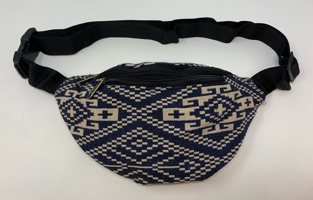 Cotton Belt Bag With 3 Zippered Compartments Belly Pocket Etsy