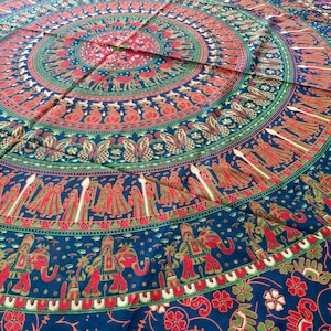 Großes Tuch aus Baumwolle, Wandtuch, Wandbehang, Wandteppich, Überwurf, Strandtuch, Parkdecke, Dekoration, Mandala, Yoga, Goa, Indisch