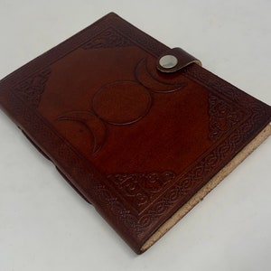 Notizbuch mit Ledereinband "Sonne und Mond", Vintage. Tagebuch, Skizzenbuch, Zeichenbuch, Traumbuch, Ideenbuch, Notizheft, Lederbuch, Kladde