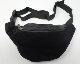 Velvet belt bag with 3 zippered compartments, hip bag, shoulder bag, bum bag, crossbody bag, party bag, travel bag, hip bag