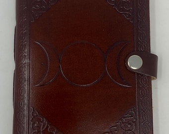 Cuaderno vintage encuadernado en cuero "Sol y Luna". Diario, cuaderno de bocetos, cuaderno de dibujo, libro de sueños, libro de ideas, cuaderno, cuaderno de cuero, diario.