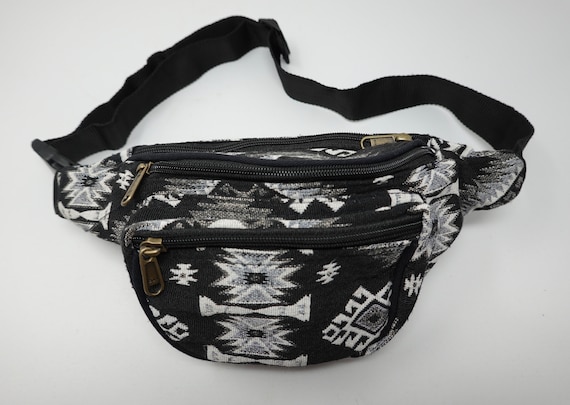 Belt bag made of cotton with 3 zip compartments fanny pack shoulder bag shoulder bag hip bag fanny pack side bag bum bag
