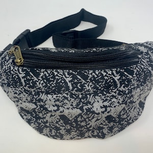 Gürteltasche aus Baumwolle mit 3 Reißverschlüssen, Hüfttasche, Schultertasche, Bauchtasche, Umhängetasche, Reisetasche, Partytasche
