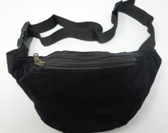 Velvet belt bag with 3 zipped compartments, hip bag, shoulder bag, bum bag, crossbody bag, dog bag, bicycle bag