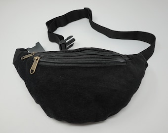 Corduroy belt bag with 3 zipped compartments. Hip bag, shoulder bag, belly bag, crossbody bag, chest bag, fanny pack, bum bag