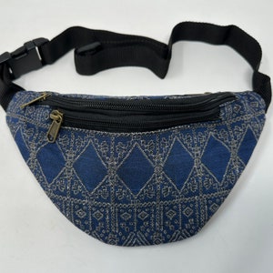 Riñonera, bandolera, bandolera, riñonera, bolsa de viaje, bolso de fiesta, bolso de mano, bandolera de algodón con 3 compartimentos