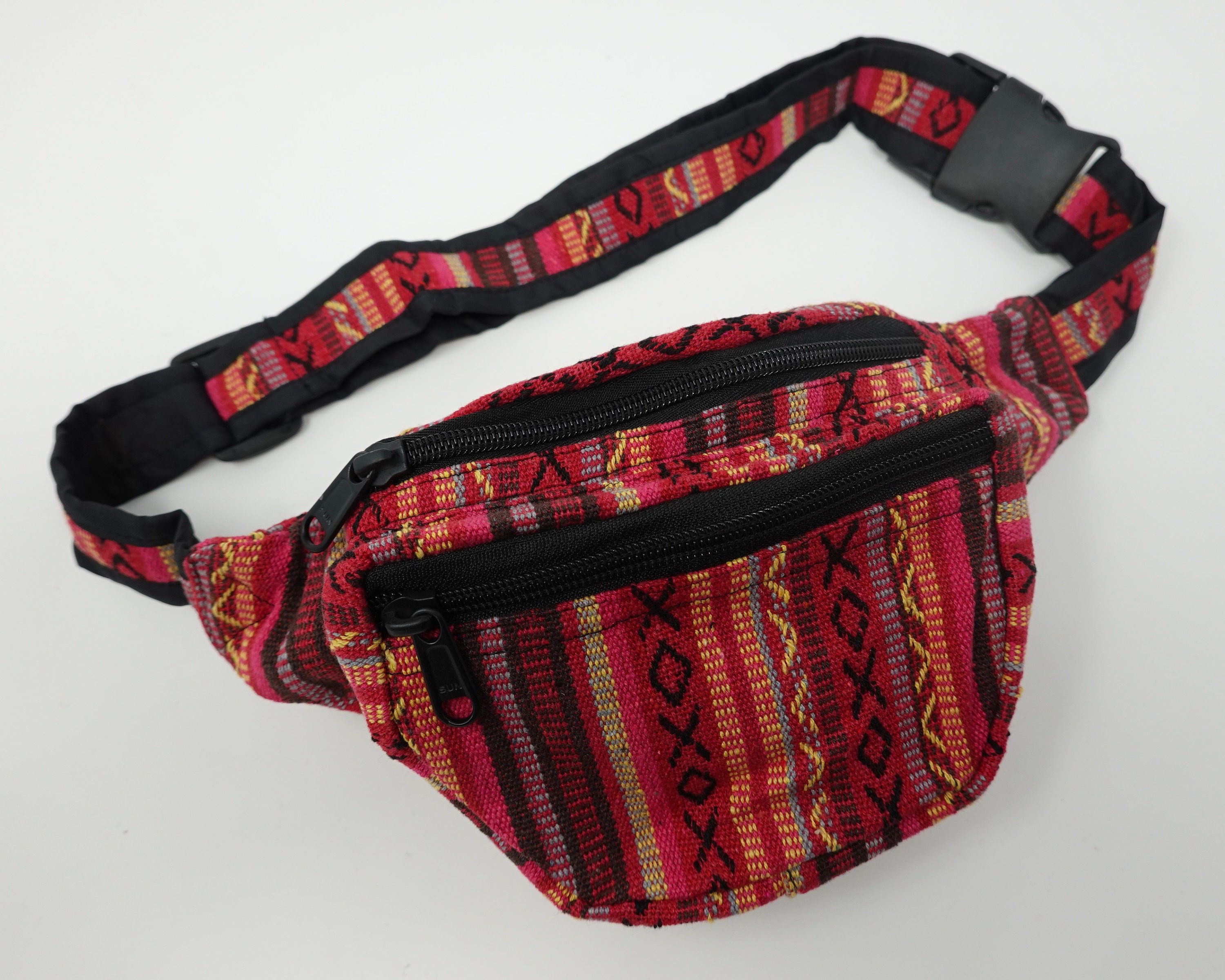 Cotton Belt Bag With 3 Zipped Compartments Belly Bag Etsy UK