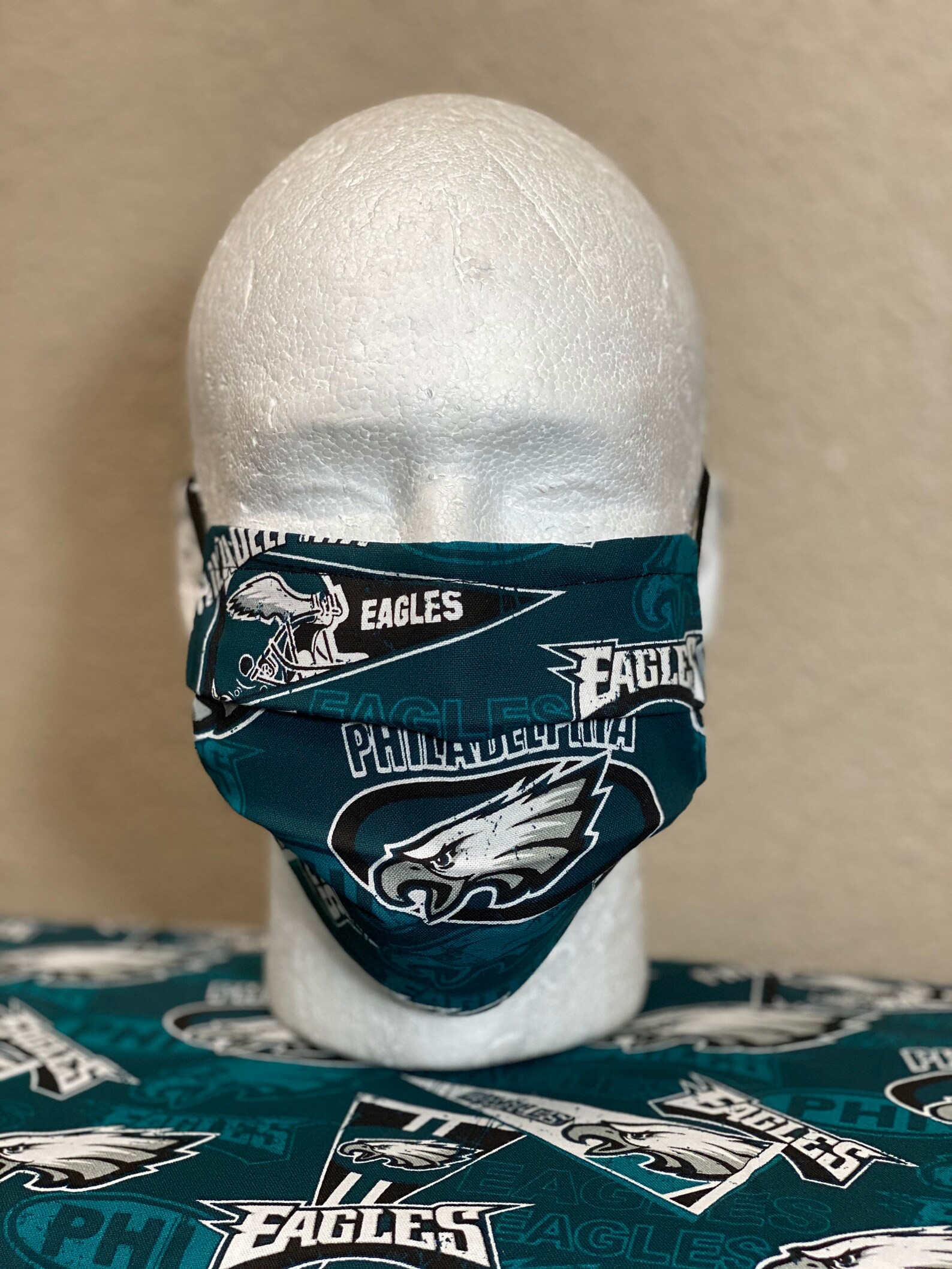 Philadelphia Eagles Face Mask with nose wire Elastic with Etsy